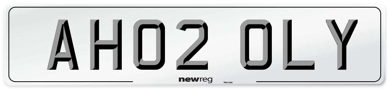 AH02 OLY Number Plate from New Reg